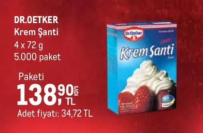 Dr. Oetker Krem Şanti 4 X 72 G