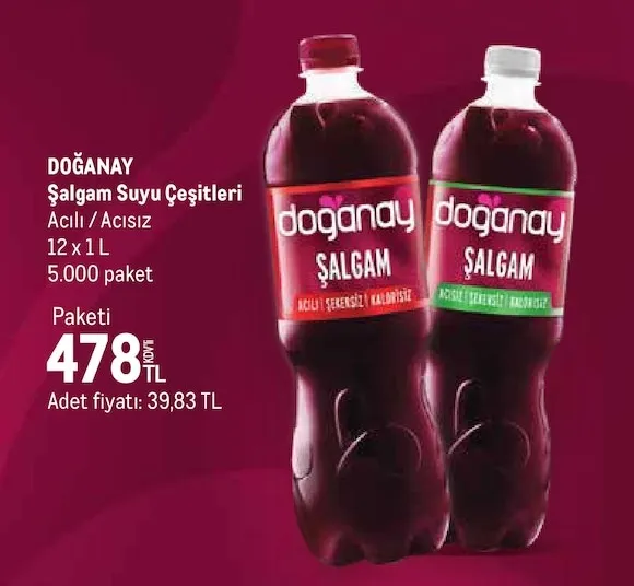 Doğanay Şalgam Suyu Çeşitleri 12 X 1 L