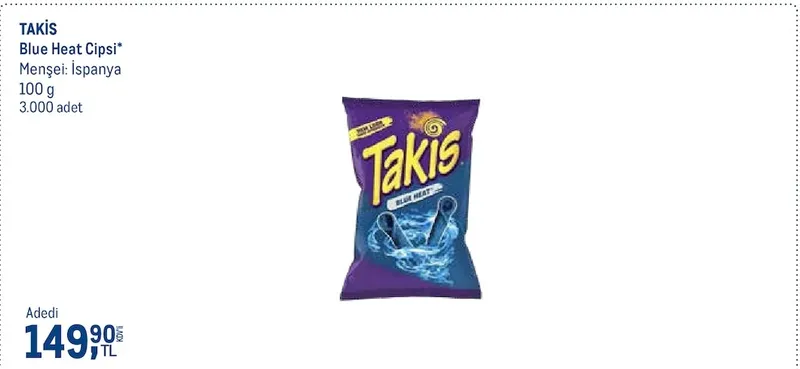 Takis Blue Heat Cipsi 100 G