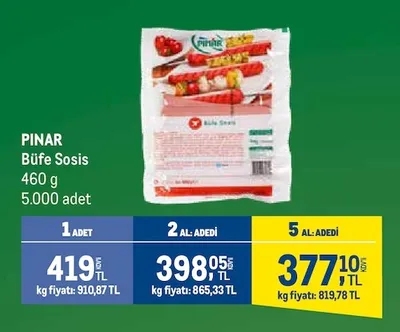 Pinar Büfe Sosis 460 G