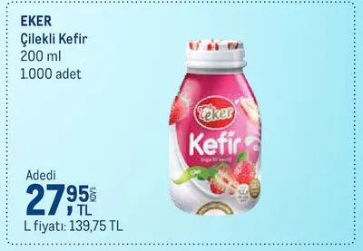 Eker Çilekli Kefir 200 Ml