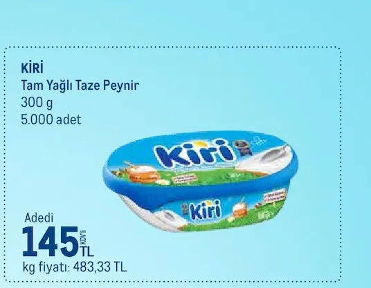 Kiri Tam Yağlı Taze Peynir 300 G
