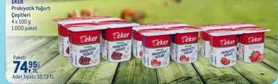 Eker Probiyotik Yoğurt Çeşitleri 4 X 100 G