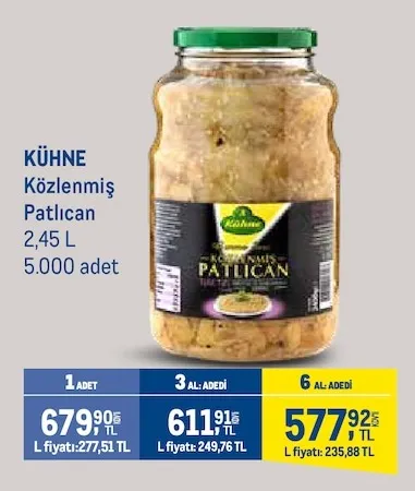 Kühne Közlenmiş Patlıcan 2,45 L