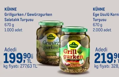 Kühne Grillgurken / Gewürzgurken Salatalık Turşusu 670 G
