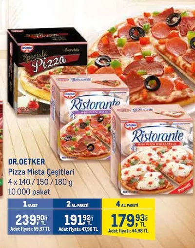 Dr. Oetker Pizza Mista Çeşitleri 4 X 140/150/180 G