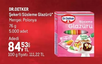 Dr. Oetker Şekerli Süsleme Glazürü 76 G