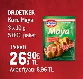 Dr.Oetker Kuru Maya 3 X 10 G