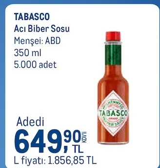 Tabasco Acı Biber Sosu 350 Ml