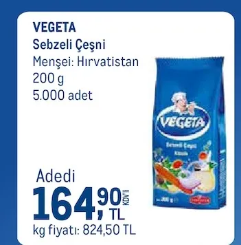 Vegeta Sebzeli Çeşni 200 G