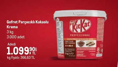 Gofret Parçacıklı Kakaolu Krema 3 Kg