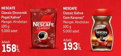 Nescafe Classic Ekonomik Poşet Kahve 100 G