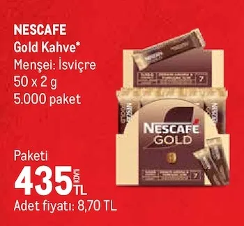 Nescafe Gold Kahve 50 X 2 G