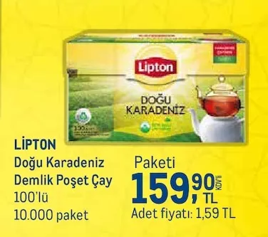 Lipton Doğu Karadeniz Demlik Poşet Çay 100'Lü