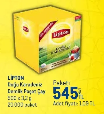 Lipton Doğu Karadeniz Demlik Poşet Çay 500 X 3,2 G