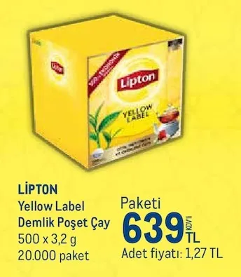 Lipton Yellow Label Demlik Poşet Çay 500 X 3,2 G