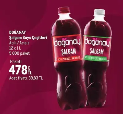 Doğanay Şalgam Suyu Çeşitleri 12 X 1 L
