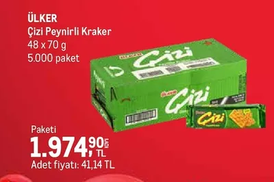 Ülker Çizi Peynirli Kraker 48 X 70 G