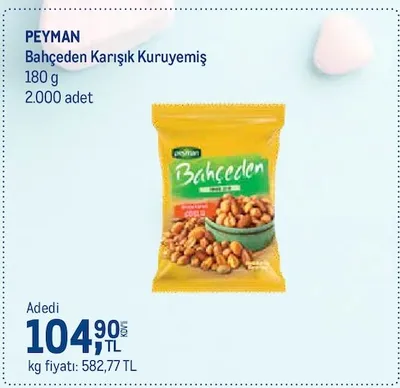 Peyman Bahçeden Karışık Kuruyemiş 180 G