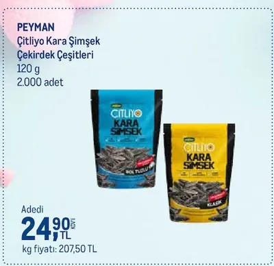 Peyman Çıtlıyo Kara Şimşek Çekirdek Çeşitleri 120 G