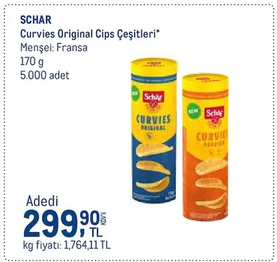 Schar Curvies Original Cips Çeşitleri 170 G