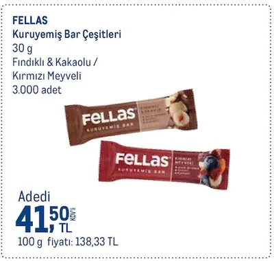 Fellas Kuruyemiş Bar Çeşitleri