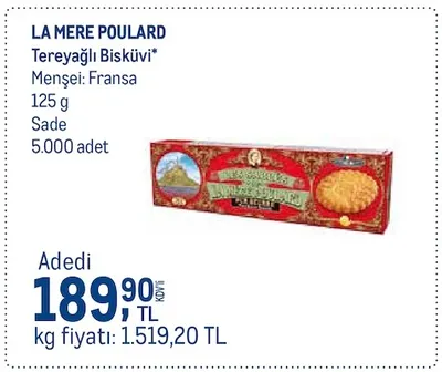 La Mere Poulard Tereyağlı Bisküvi 125 G