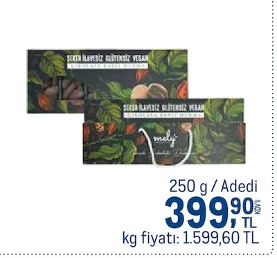 Melyj Şeker İlavesiz Glütensiz Vegan Çikolata Kaplı Hurma 250 G