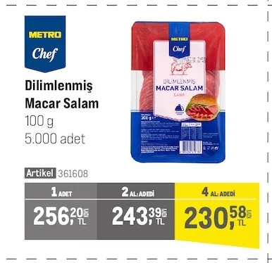 Metro Chef Dilimlenmiş Macar Salam 100 G