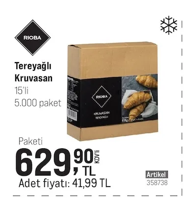 Rioba Tereyağlı Kruvasan 15'Li