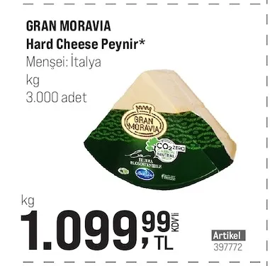 Gran Moravia Hard Cheese Peynir
