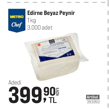 Metro Chef Edirne Beyaz Peynir 1 Kg
