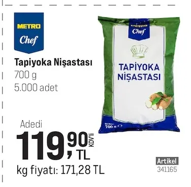 Metro Chef Tapiyoka Nişastası 700 G