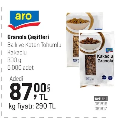 Aro Granola Çeşitleri 300 G