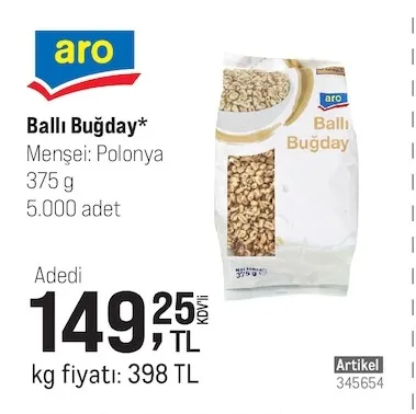 Aro Ballı Buğday 375 G