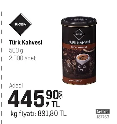 Rioba Türk Kahvesi 500 G