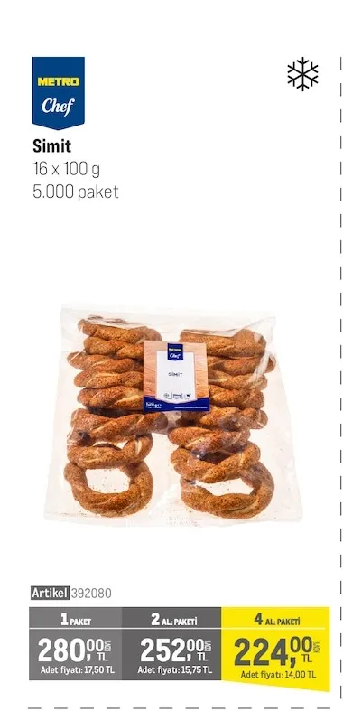 Metro Chef Simit 16 X 100 G
