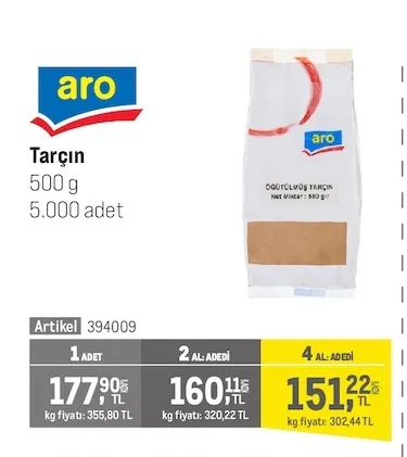 Aro Tarçın 500 G
