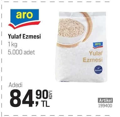 Aro Yulaf Ezmesi 1 Kg