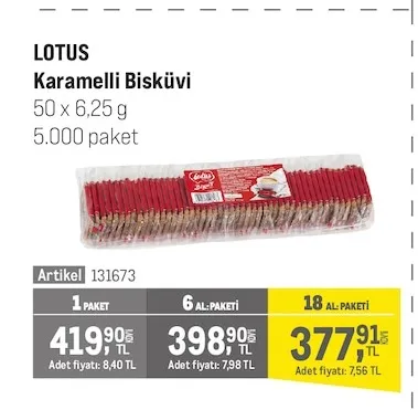 Lotus Karamelli Bisküvi 50 X 6,25G