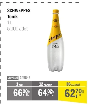 Schweppes Tonik 1L