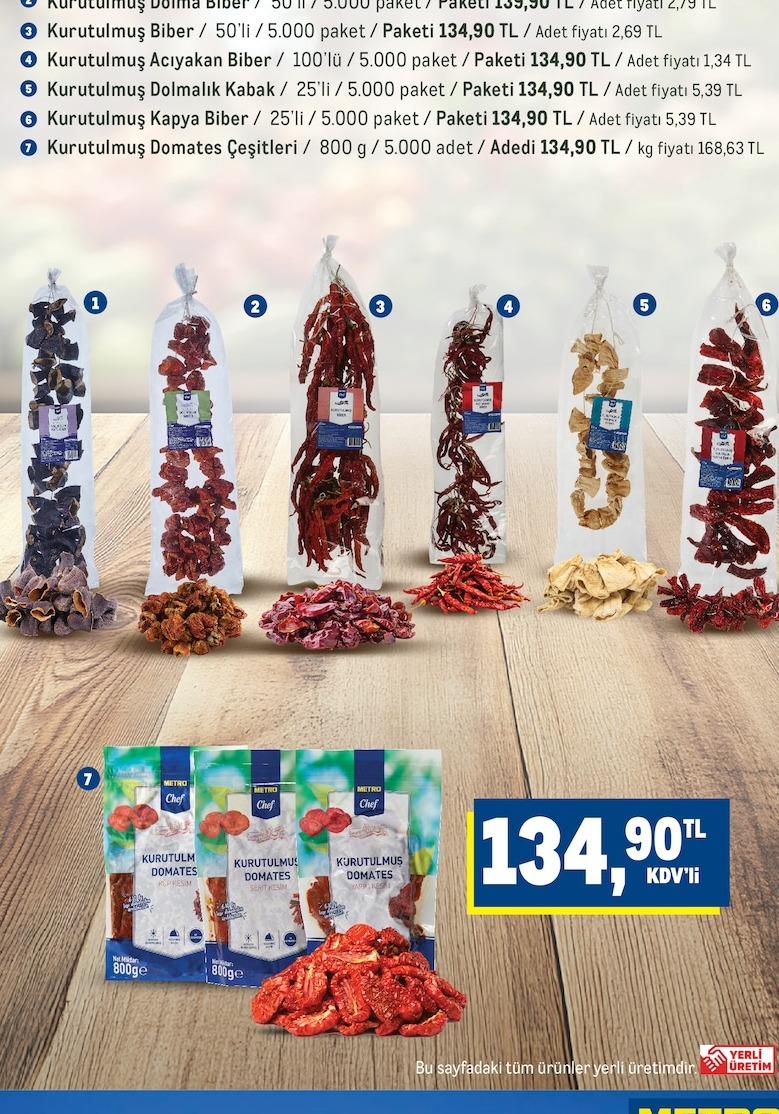 Kurutulmuş Dolma Biber