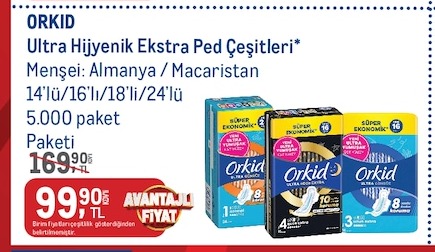 Orkid Ultra Hijyenik Ekstra Ped Çeşitleri