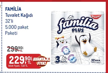 Familia Tuvalet Kağıdı 32'Li