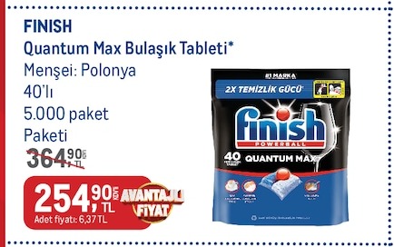 Finish Quantum Max Bulaşık Tableti