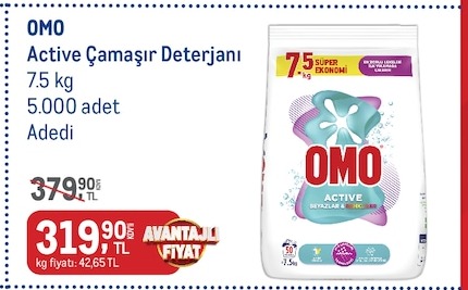 Omo Active Çamaşır Deterjanı 7.5 Kg