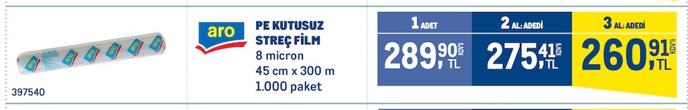Aro Pe Kutusuz Streç Film