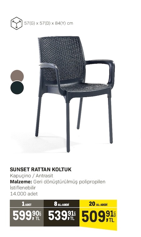 Sunset Rattan Koltuk 1 Adet
