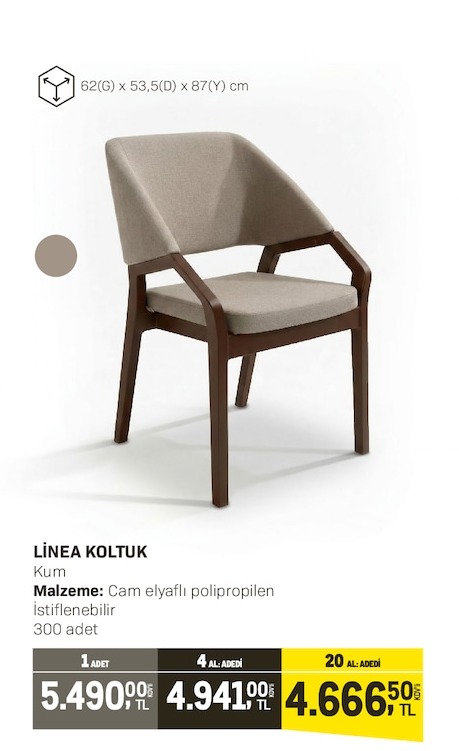 Linea Koltuk 300 Adet