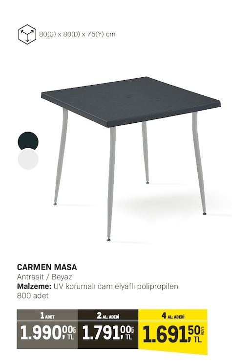 Carmen Masa 800 Adet